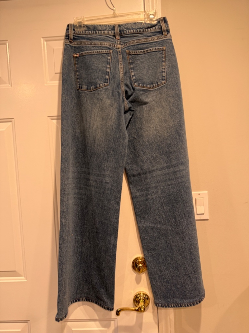 Alice + Olivia Amazing Crystal Embellished Detail Baggy Wide Leg Jeans size 26 - Picture 5 of 10